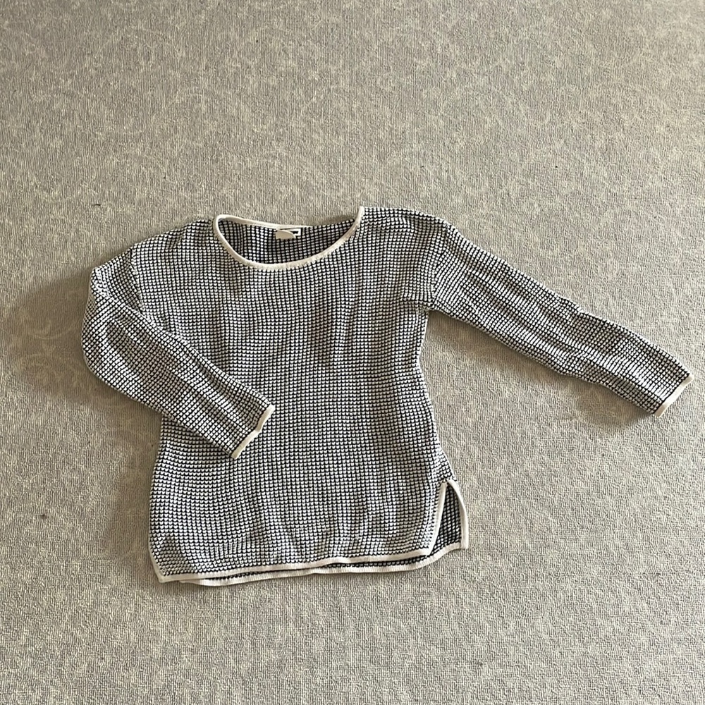 Black and White Knit Sweater
